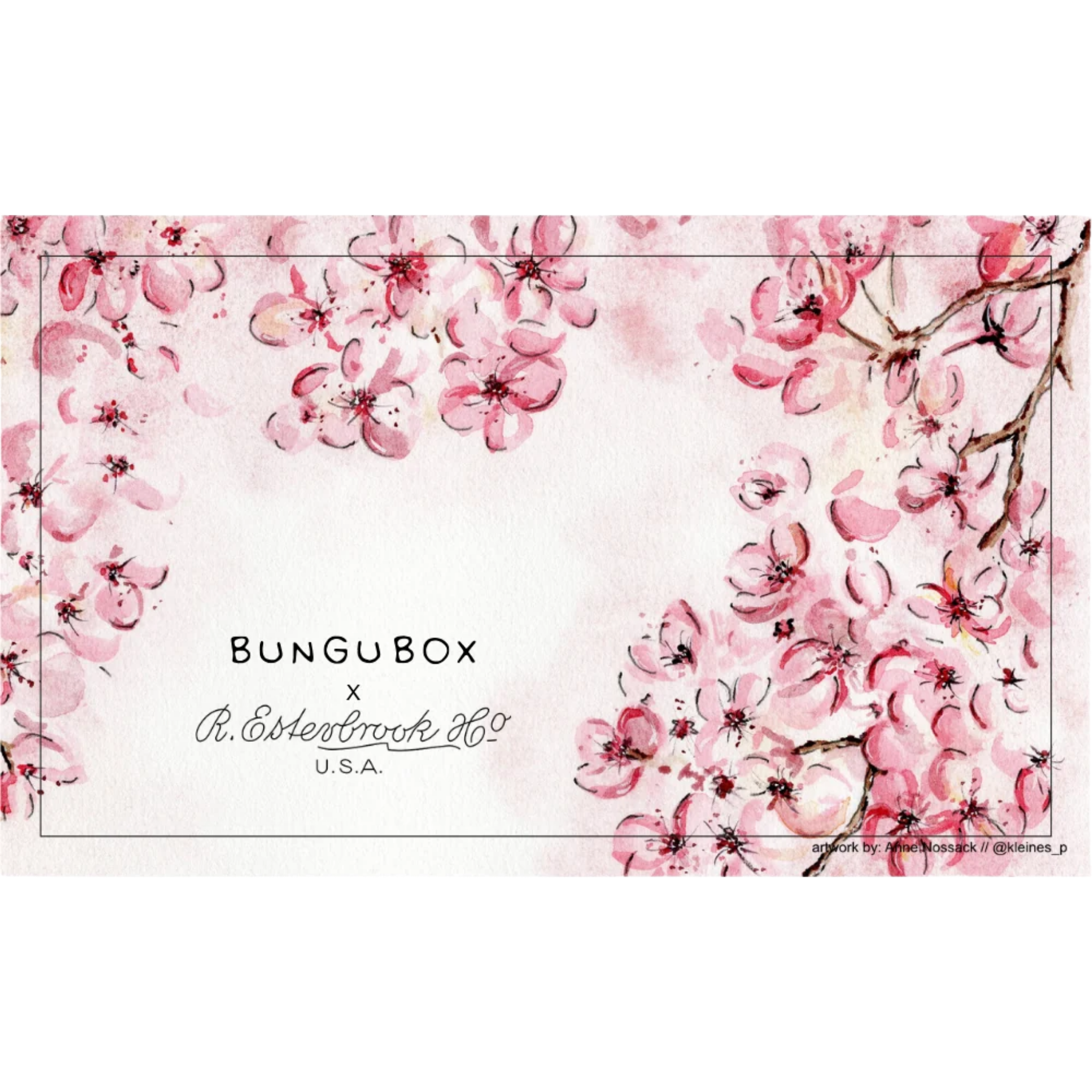 Esterbrook X BUNGUBOX Cherry Blossom Blotter Paper