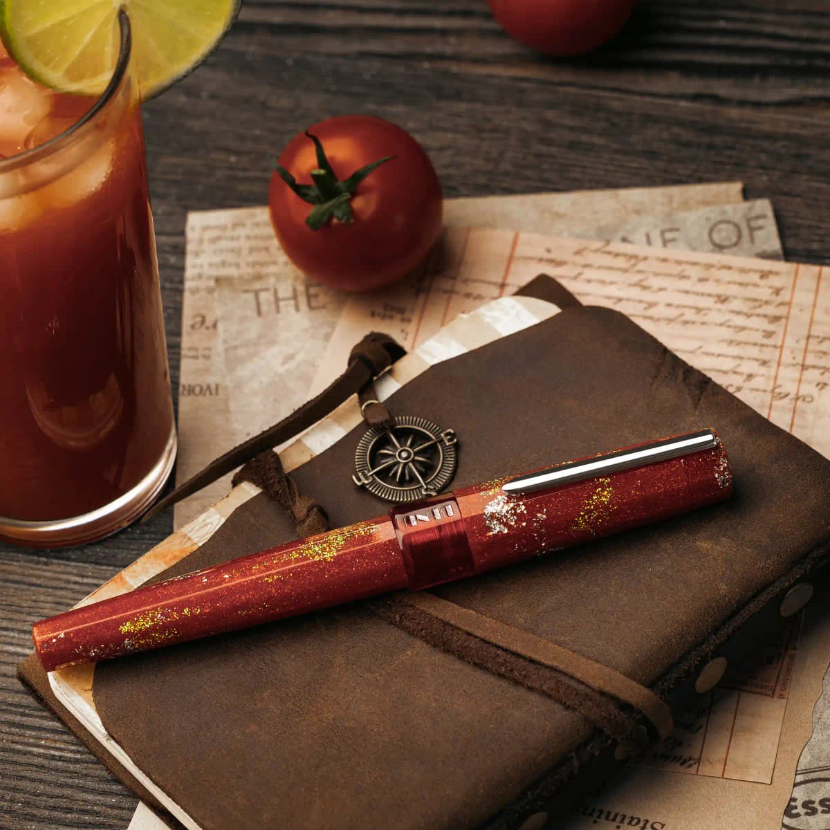 Benu Euphoria - Bloody Mary Stainless Steel Füllfederhalter