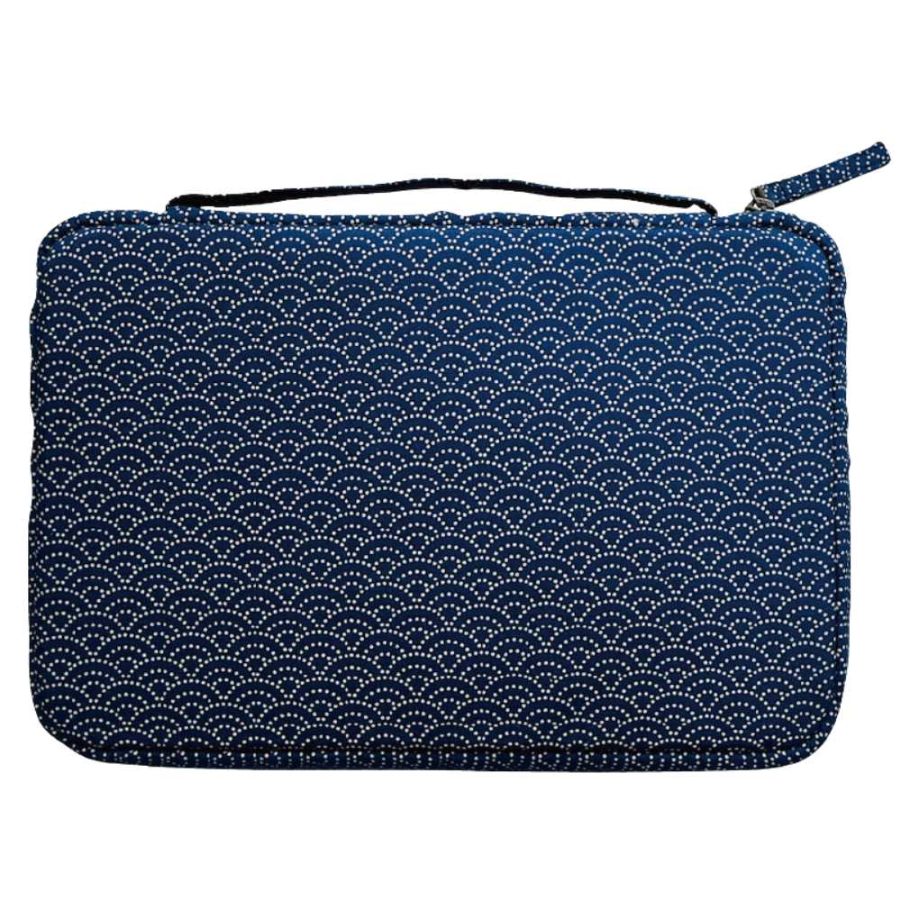 Kyoku haku Seigaiha Zippered Pen Case für 20 Schreibgeräte