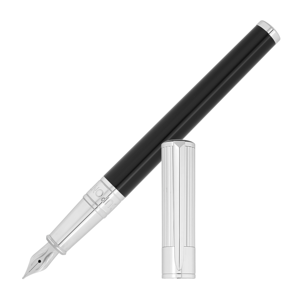 S.T.Dupont INITIAL Black & Chrome Füllfederhalter