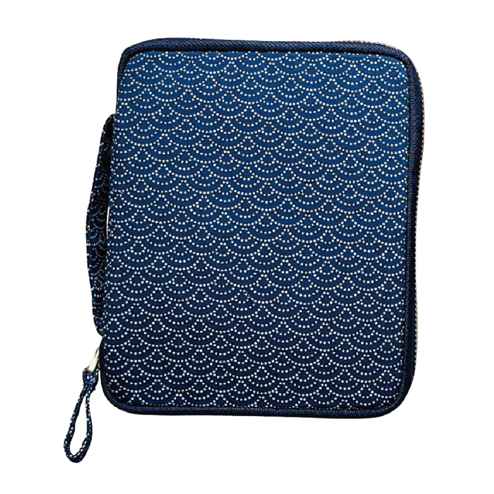 Kyoku haku Seigaiha Zippered Pen Case für 10 Schreibgeräte