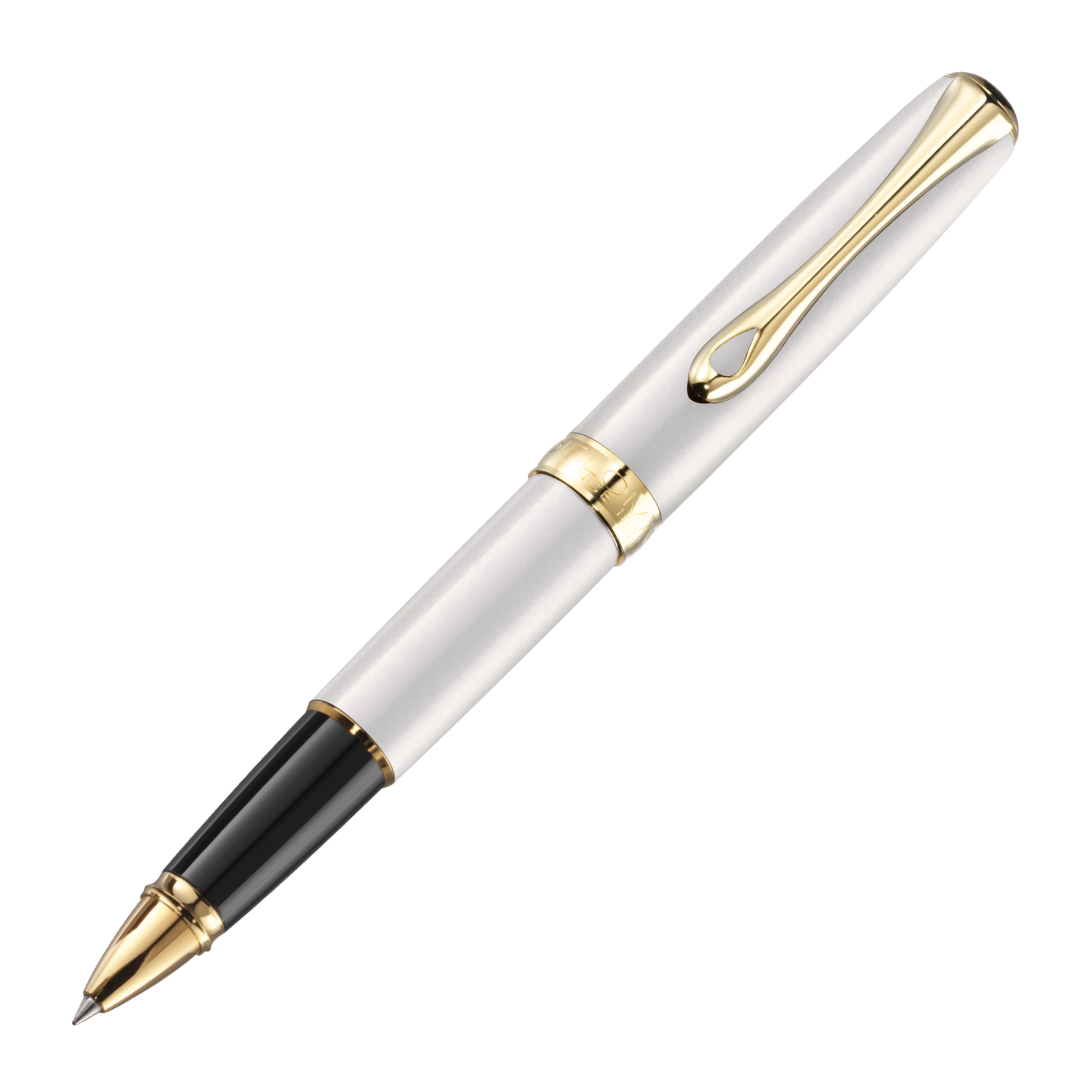 Diplomat Excellence A2 Weiß Perlmutt Gold Rollerball
