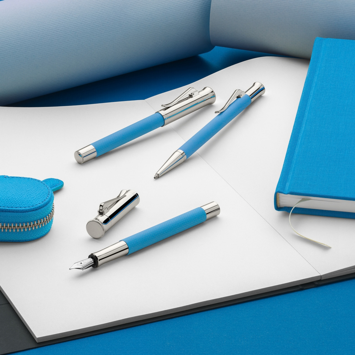 Graf von Faber-Castell Guilloche Gulf Blue Füllfederhalter