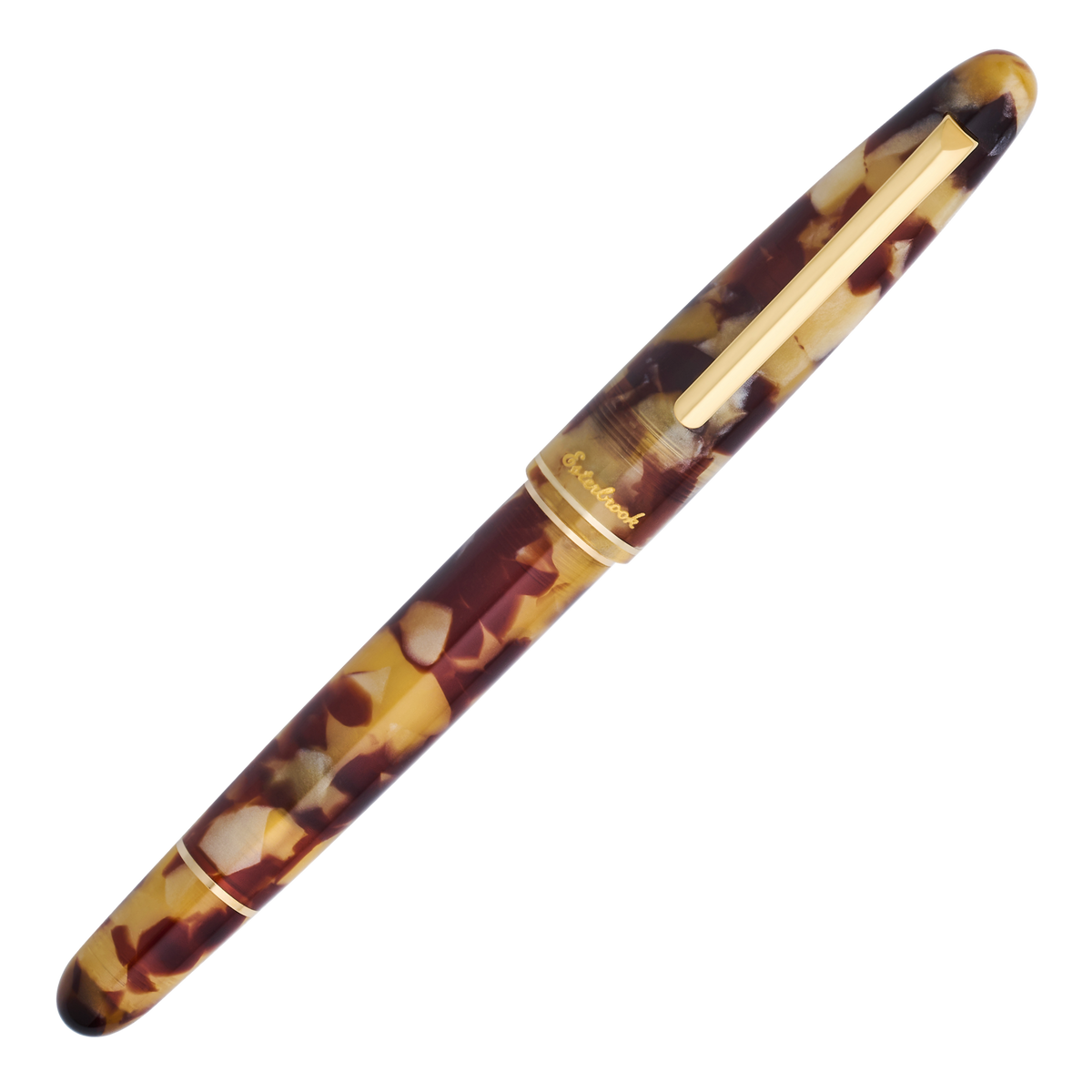 Esterbrook Estie Tortoise Gold Trim Button Piston Fountain Pen