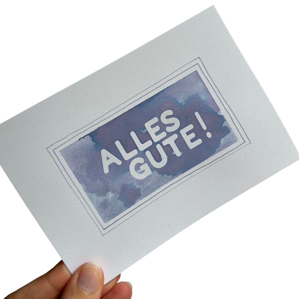 Alles Gute - Tinten Swatch Kreativkarte
