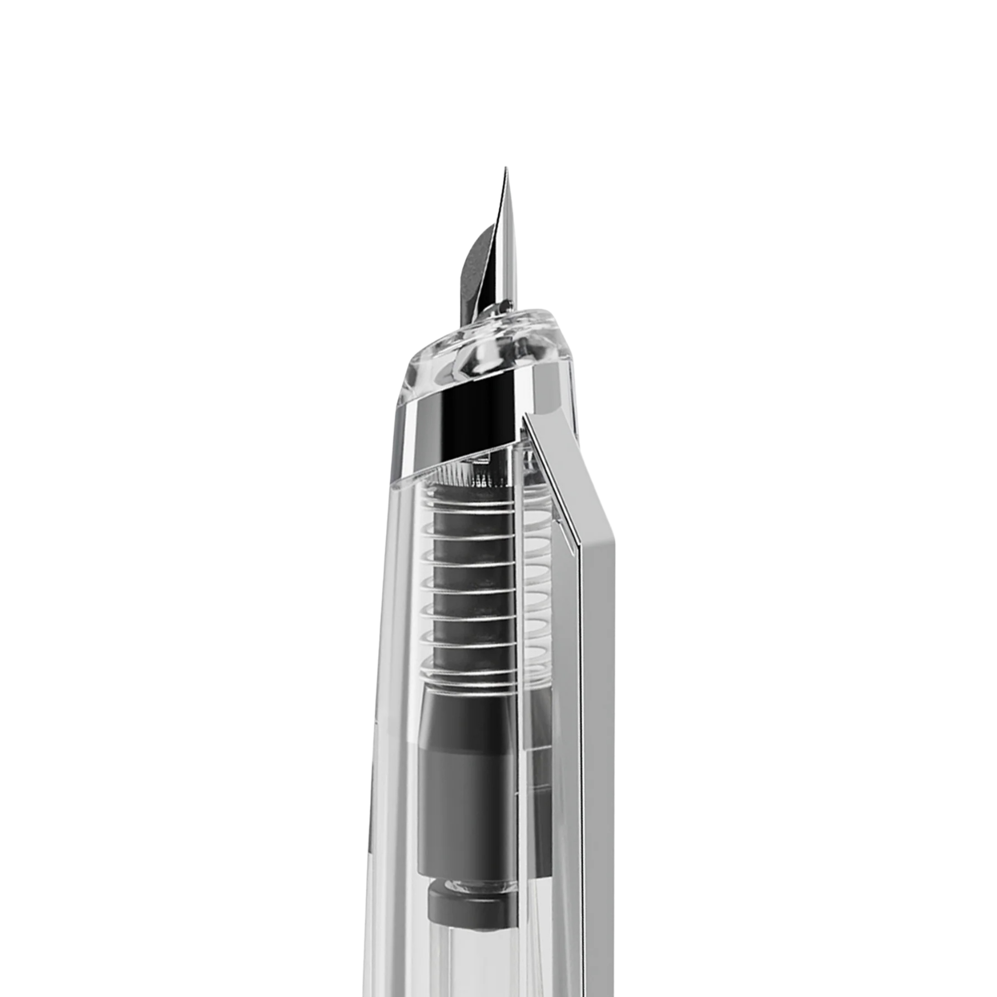 Endless Phantom Retractable Fountain Pen Clear Chrome