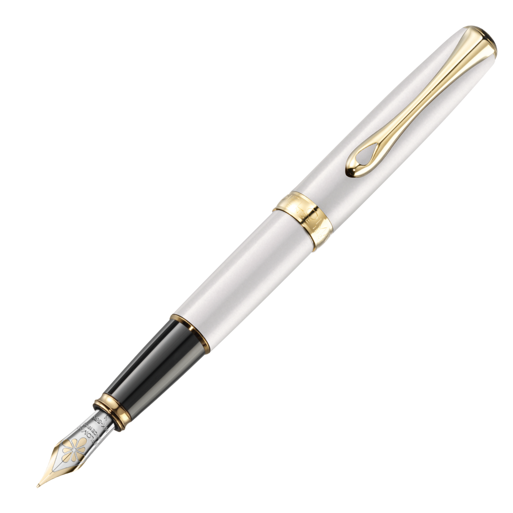 Diplomat Excellence A2 Weiß Perlmutt Gold Füllfederhalter