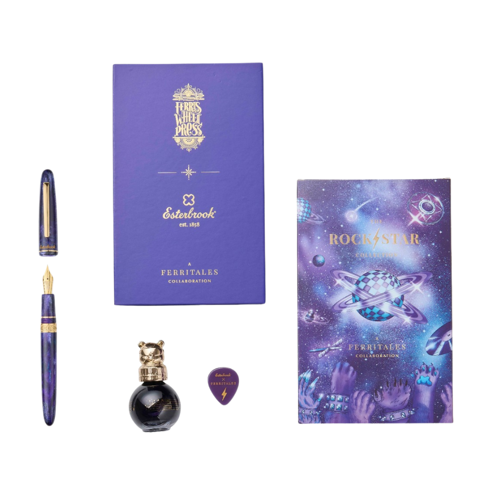 Esterbrook X Ferris Wheel Press Estie Rockstar Gold Trim Füllhalter