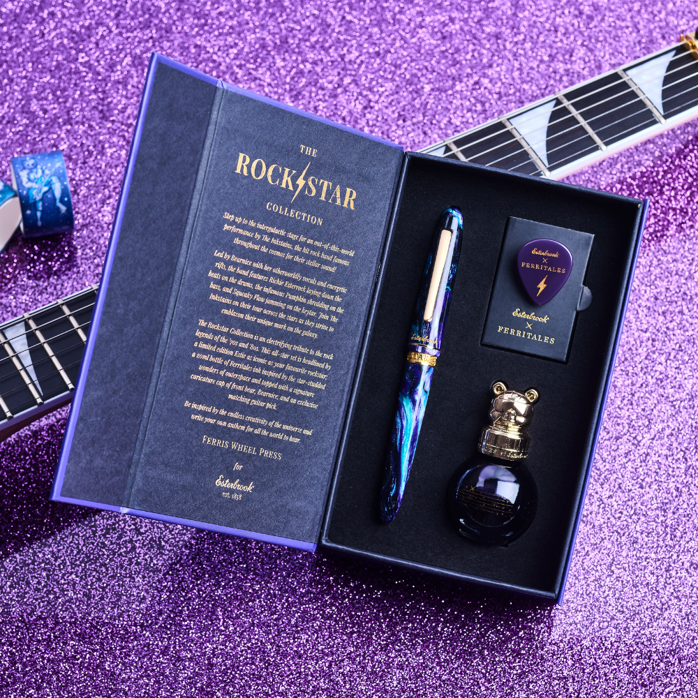 Esterbrook X Ferris Wheel Press Estie Rockstar Gold Trim Füllhalter