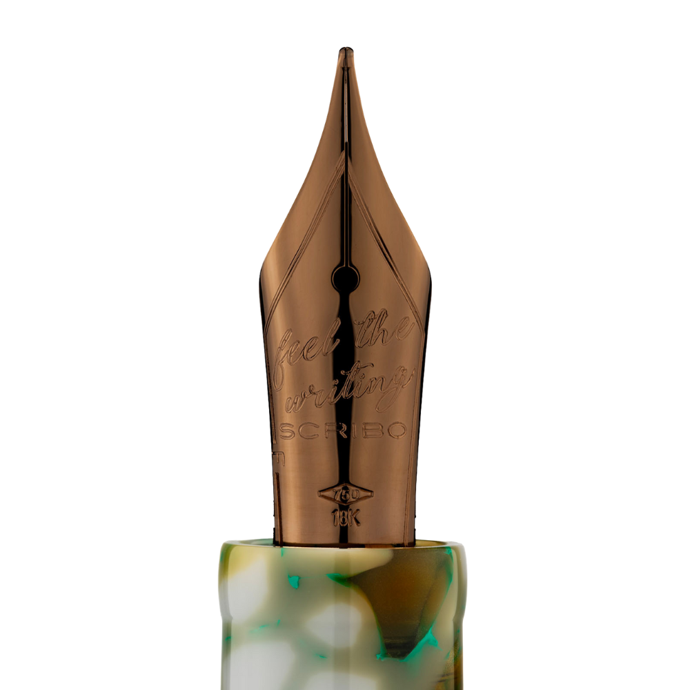Scribo LA DOTTA Travertino PVD Corten Trim Füllfederhalter
