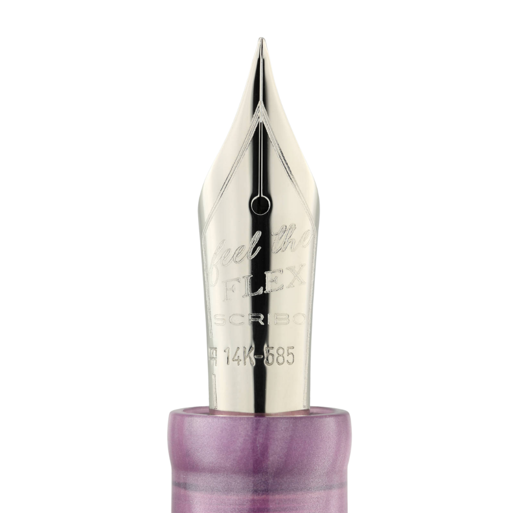 Scribo LA DOTTA Campanula Platin Trim Füllfederhalter