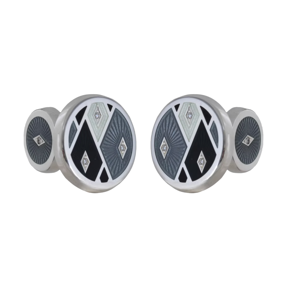 David Oscarson – Harlequin Cufflinks - Grey