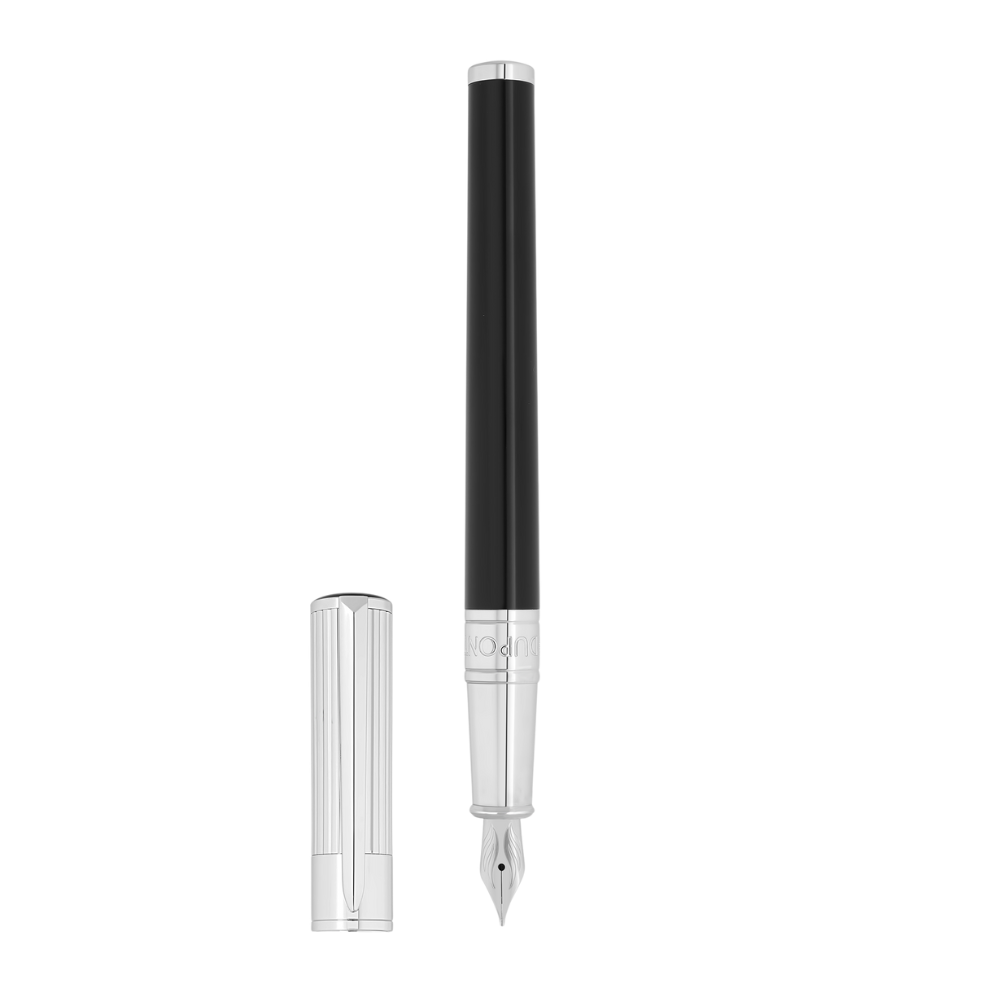 S.T.Dupont INITIAL Black & Chrome Füllfederhalter