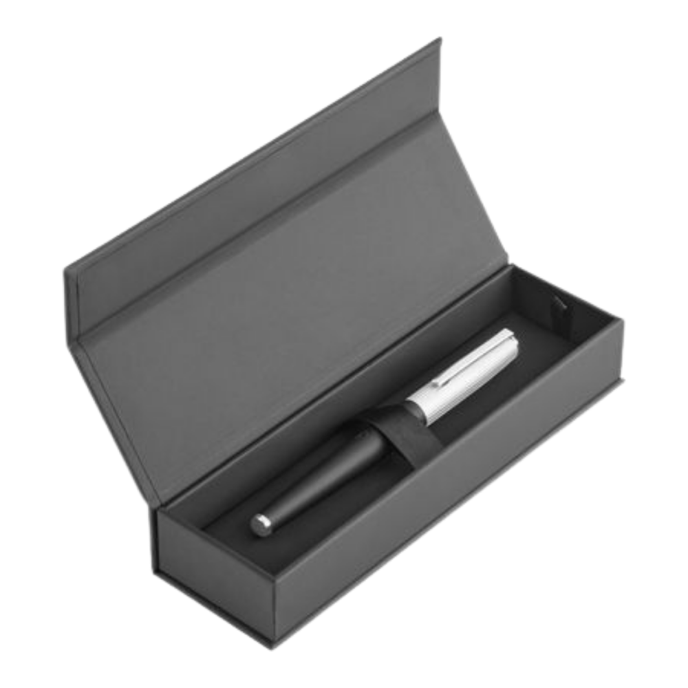 Hugo Boss Illusion Arcade Black & Chrome Füllfederhalter