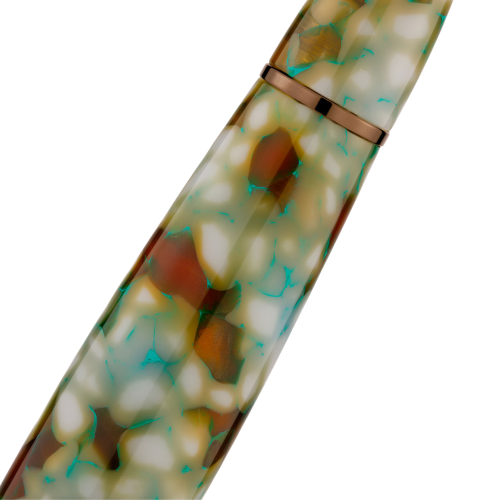 Scribo LA DOTTA Travertino PVD Corten Trim Füllfederhalter