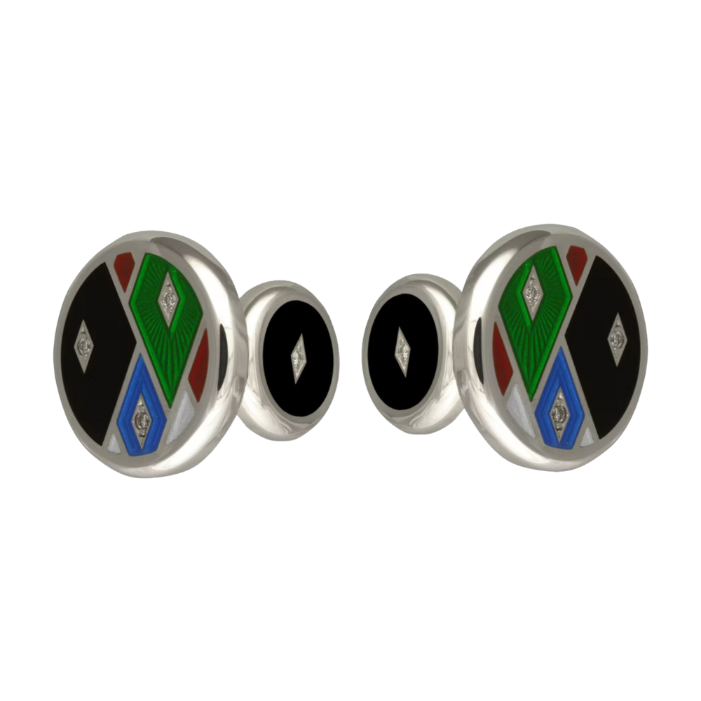 David Oscarson – Harlequin Cufflinks - Black