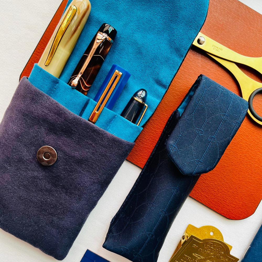 Kyoku haku Classic Pen Case für 2 Schreibgeräte
