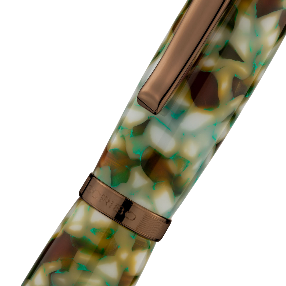 Scribo LA DOTTA Travertino PVD Corten Trim Füllfederhalter
