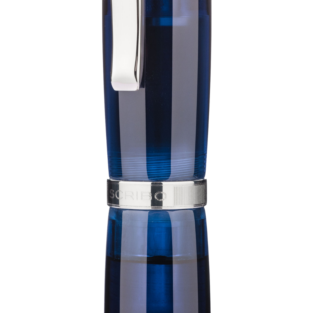 Scribo FEEL Blu Sospeso Platinum Trim Fountain Pen