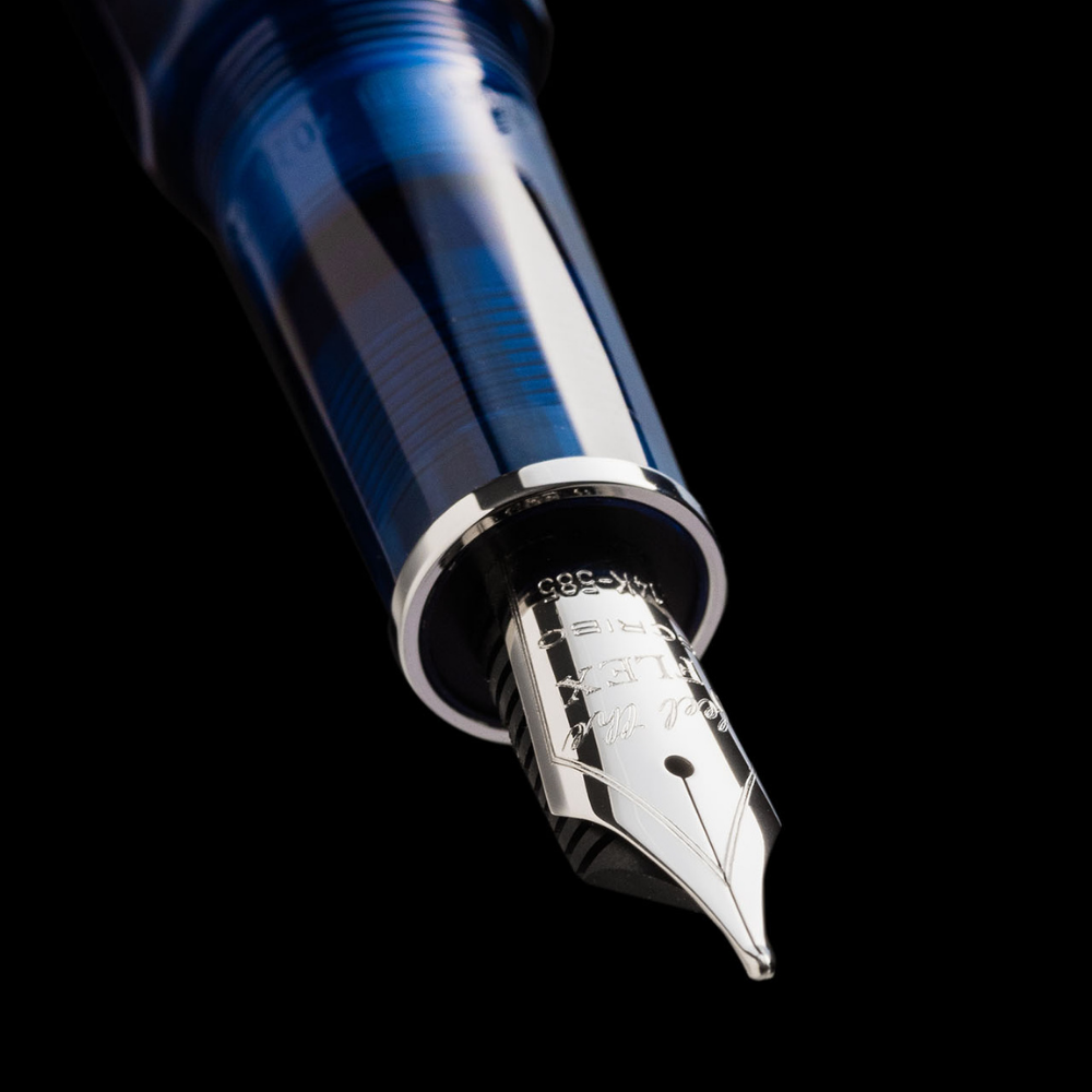 Scribo FEEL Blu Sospeso Platinum Trim Fountain Pen