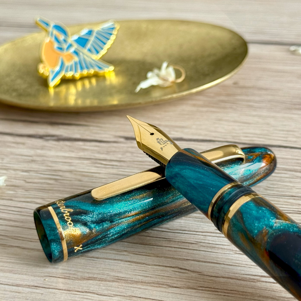 Esterbrook Estie BUNGUBOX The Kingfisher Gold Trim Füllhalter