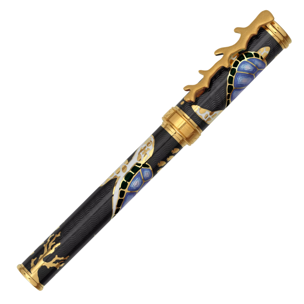 David Oscarson – Sea Turtles Collection - Mossy Black Blue