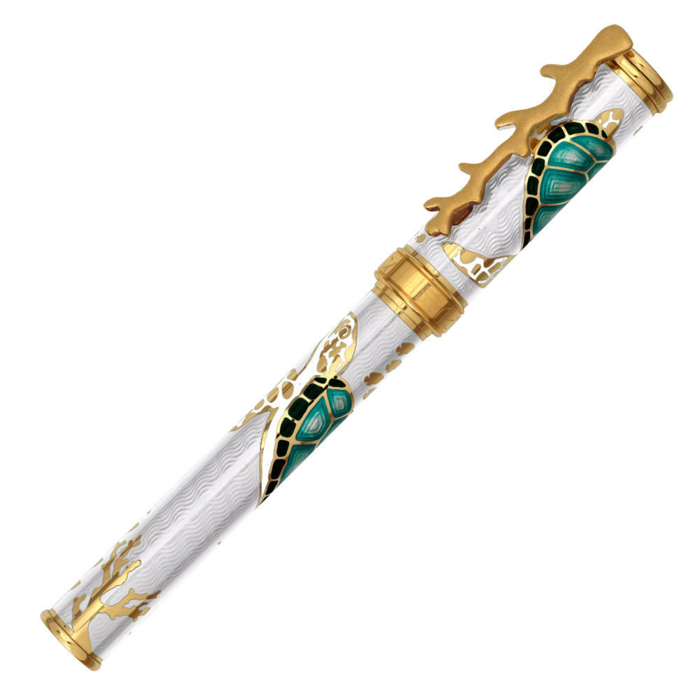 David Oscarson – Sea Turtles Collection - White Teal Sea