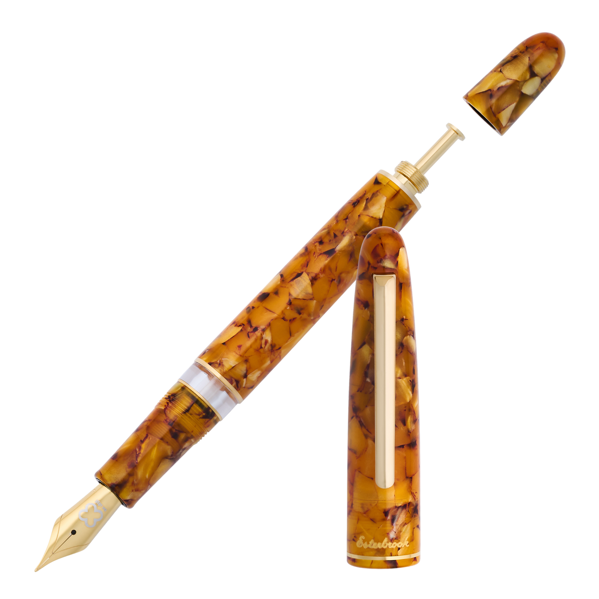 Esterbrook Estie Honeycomb Gold Trim Button Piston Fountain Pen