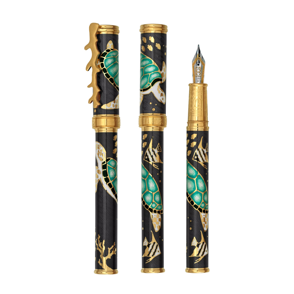 David Oscarson – Sea Turtles Collection - Mossy Black Teal