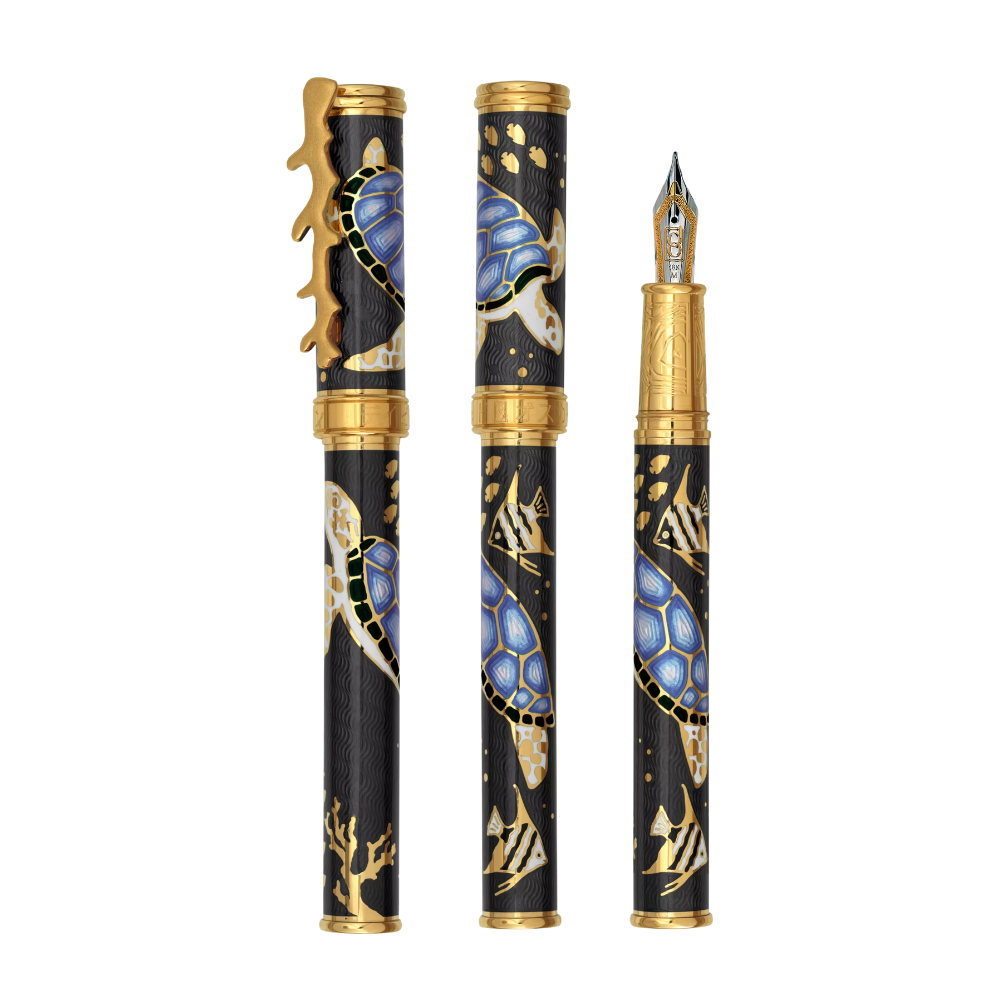 David Oscarson – Sea Turtles Collection - Mossy Black Blue