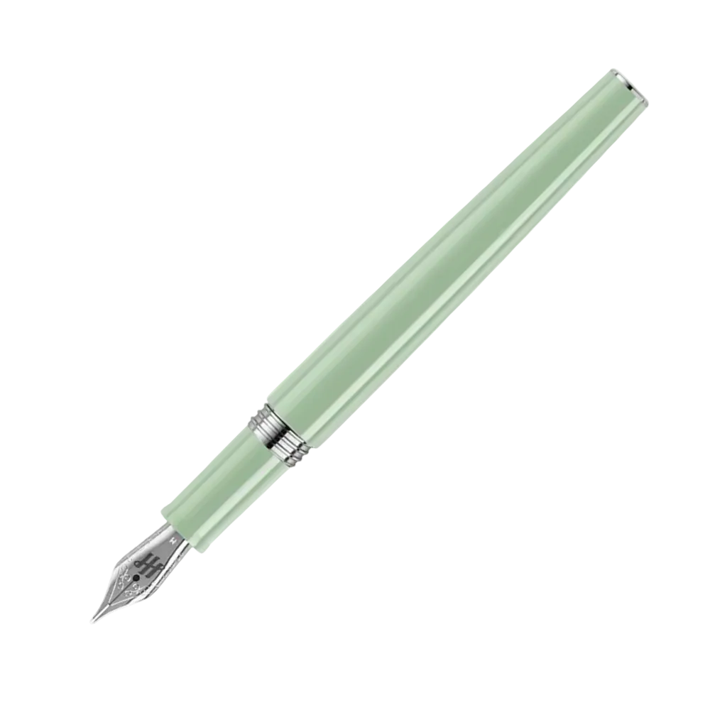 Armonia Mini Fountain Pen in Neo Mint, highlighting its modern design and precision nib.