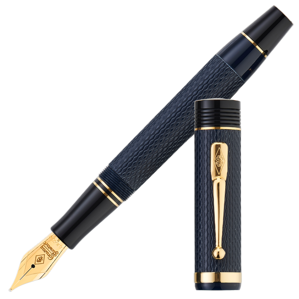Conway Stewart Churchill Blue Guilloché