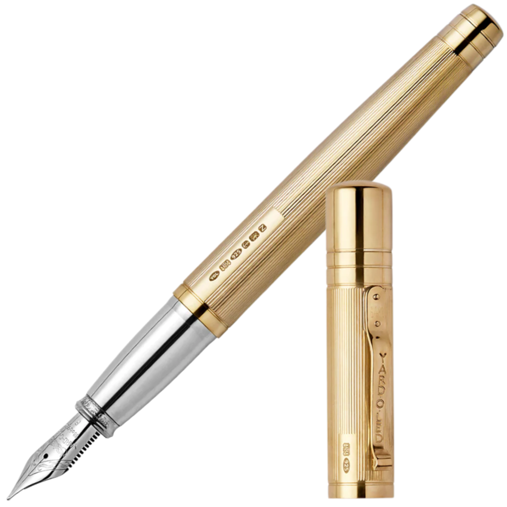 Yard O Led The Pinstripe 72 Gold Vermeil Grand Fountain Pen