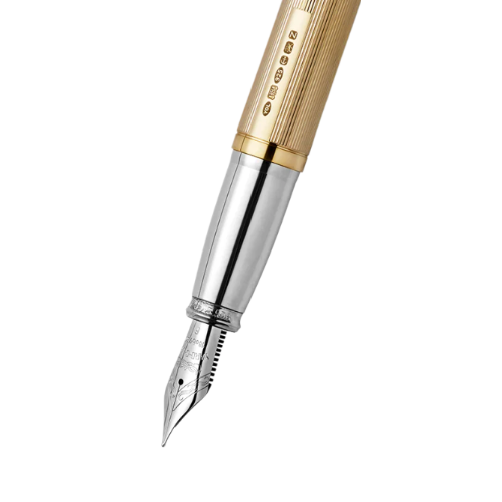 Yard O Led The Pinstripe 72 Gold Vermeil Grand Fountain Pen