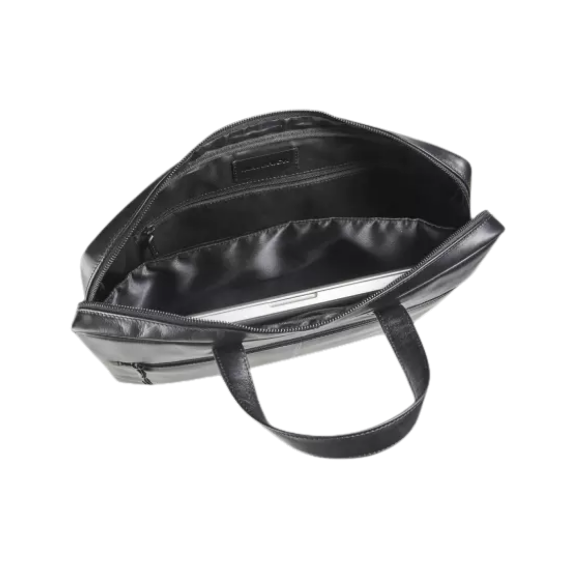 Innenansicht der Maverick Leder Business Tasche mit praktischem Organizer für optimale Aufbewahrung.