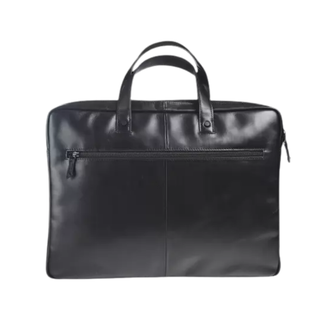 Maverick Leder Business Tasche in Nacht-Schwarz mit stabilem 17" Laptopfach und abnehmbarem Schultergurt