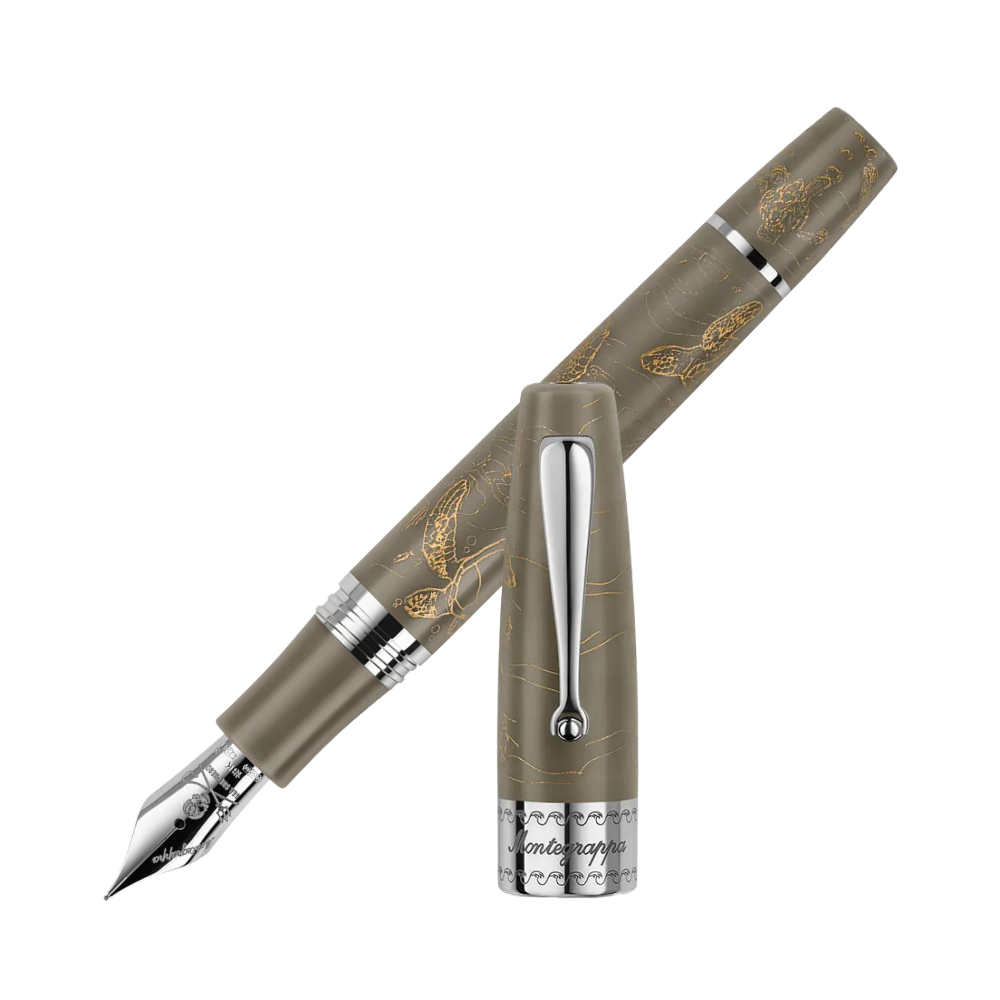 Montegrappa Sea Shepherd - Caretta caretta Füllfederhalter with a sleek design, crafted from recycled resin and sterling silver.
