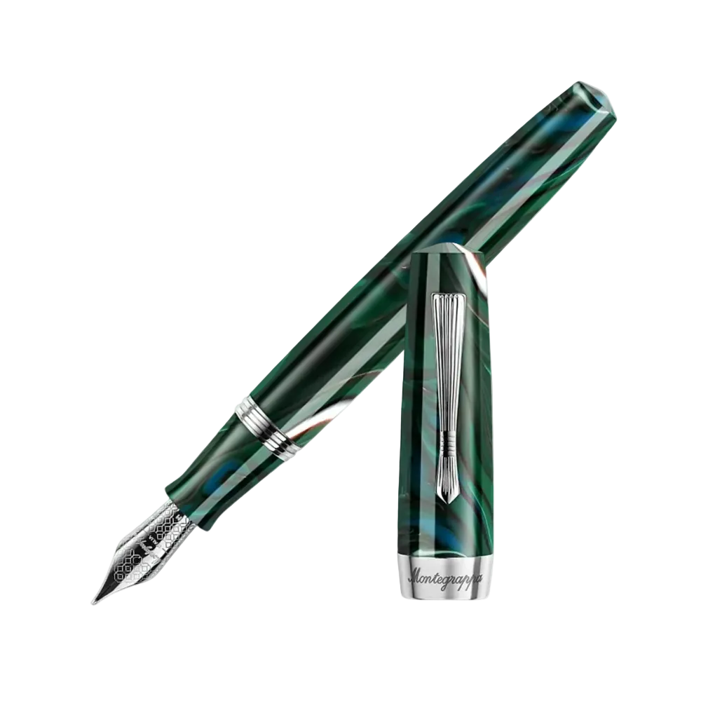 Montegrappa Elmo 02 Cortina Fountain Pen, front view showcasing the nib and cap design.