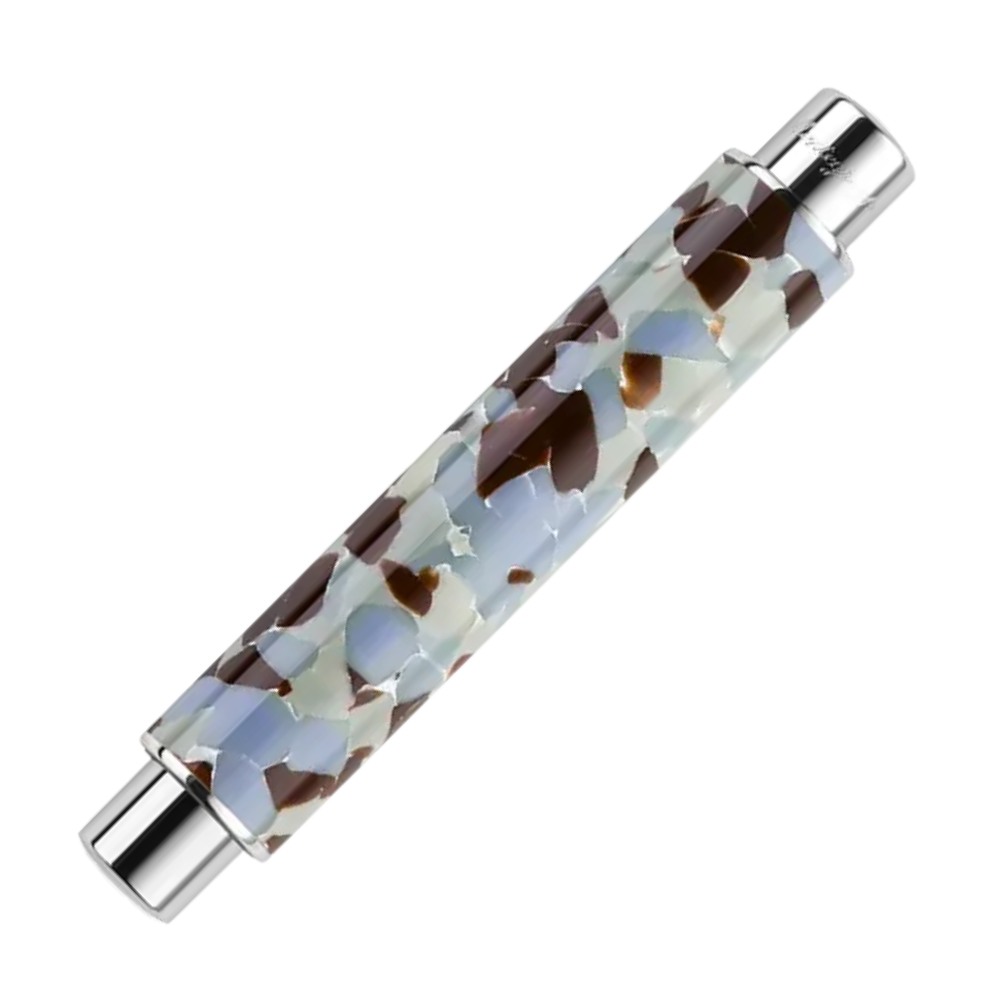Montegrappa Gnomo Obsession Mocha Steel Rollerball Pen, Detailansicht des Schaftes
