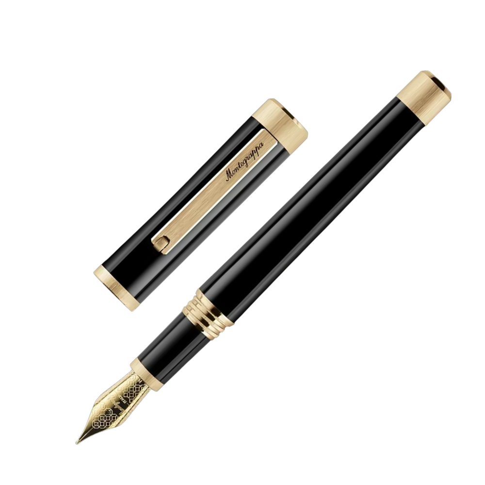 Montegrappa Zero Yellow Gold IP fountain pen packaging with minimalistic design