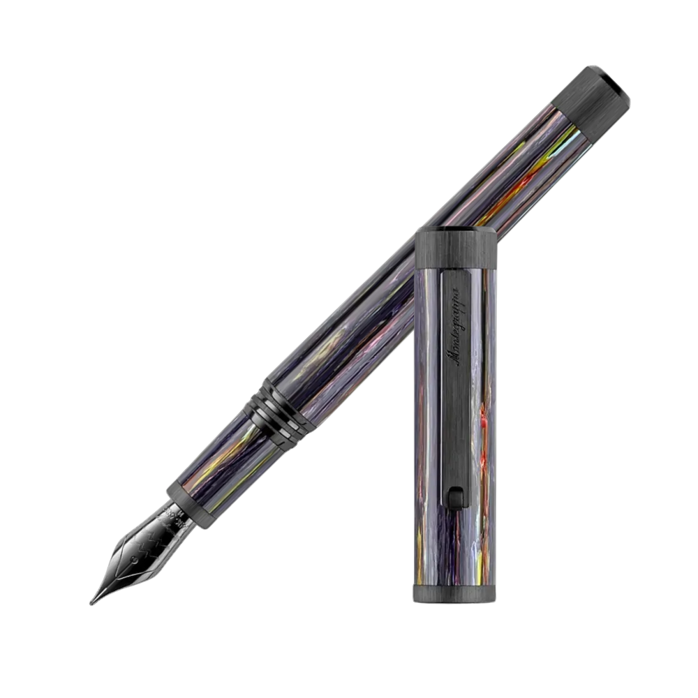 Montegrappa Zero Zodiac Aquarius Ultra Black IP Füllfederhalter