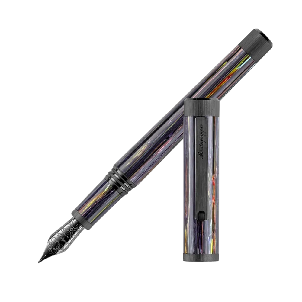 Montegrappa Zero Zodiac Aquarius Ultra Black Füllfederhalter - Front View