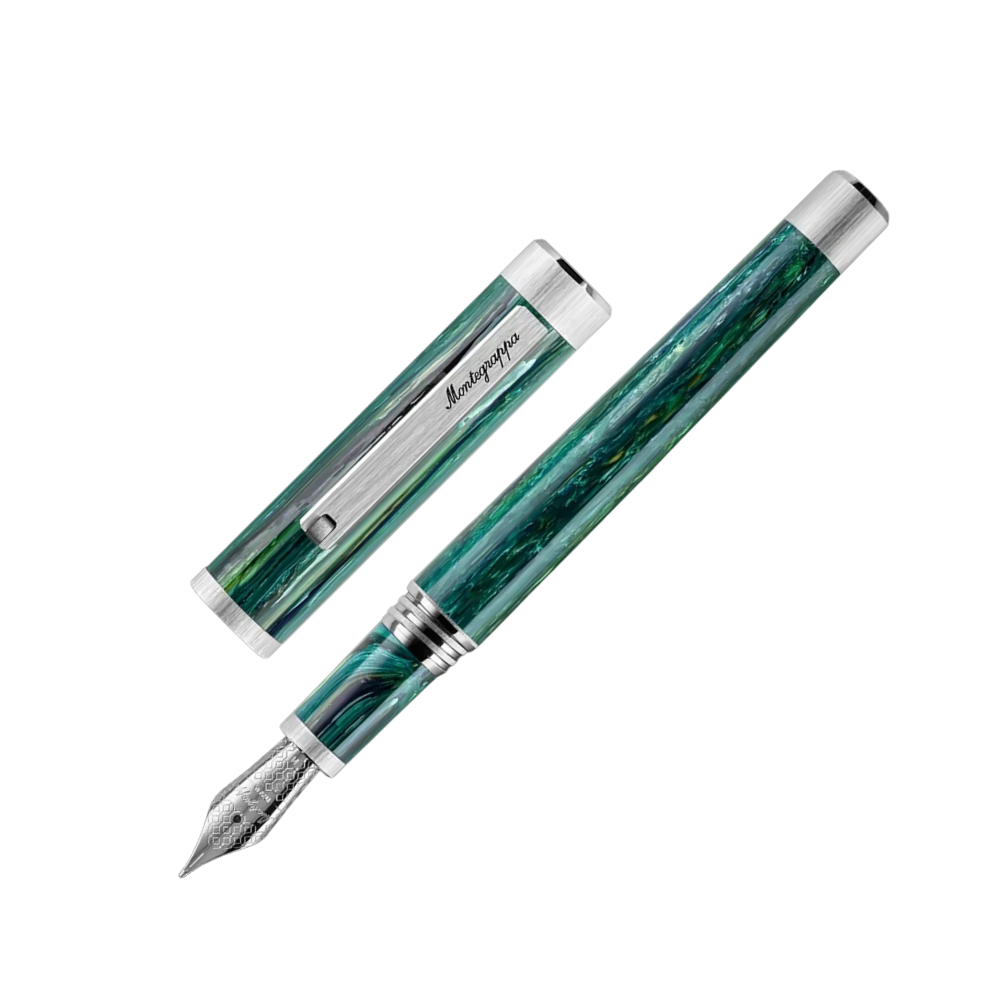 Montegrappa Zero Zodiac Sagittarius Füllfederhalter - Nib and Cap