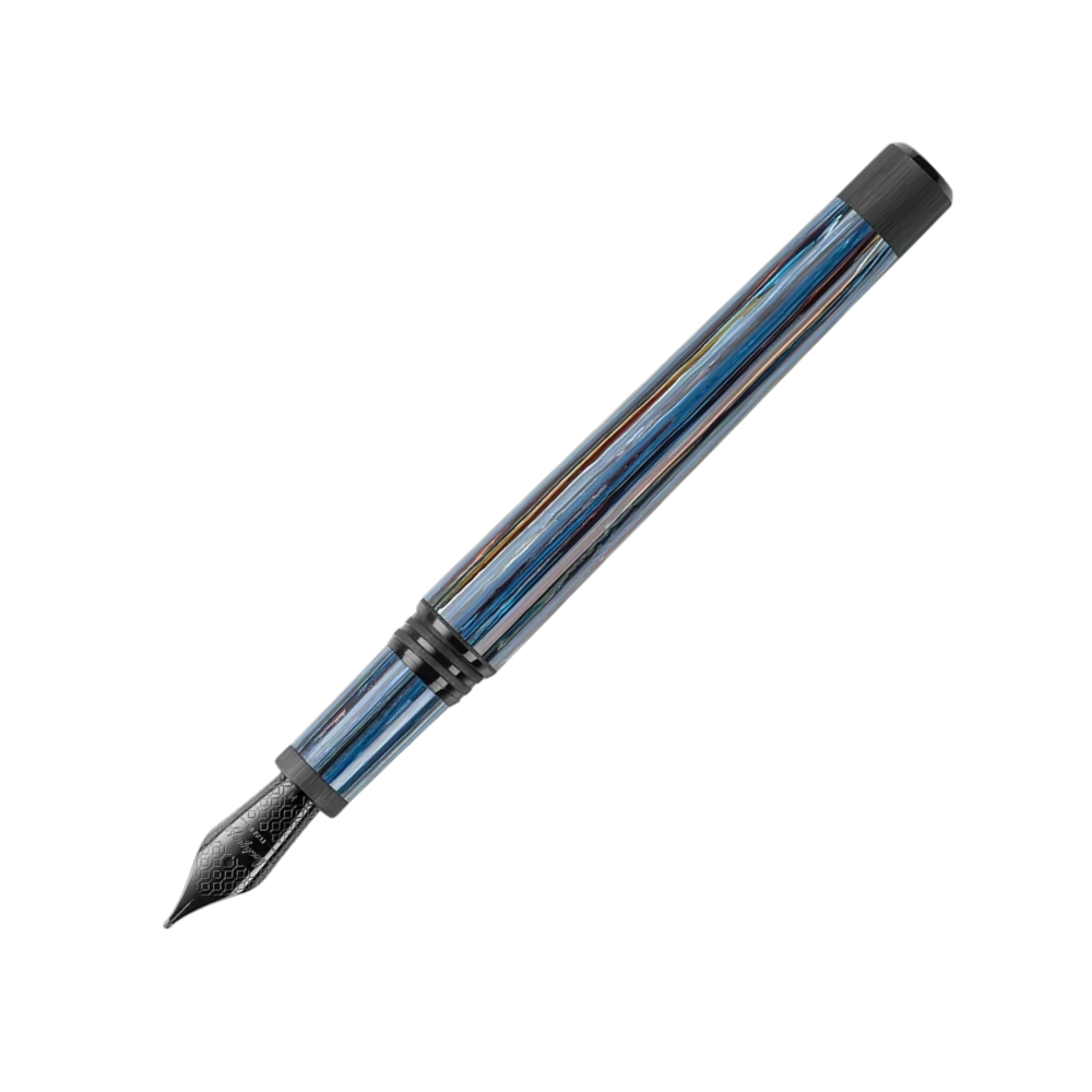 Montegrappa Zero Zodiac Libra Ultra Black Füllfederhalter - Angle View