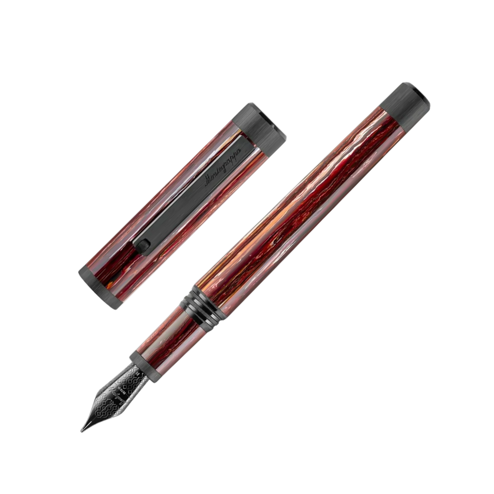 Montegrappa Zero Zodiac Scorpio Ultra Black Füllfederhalter - Nib and Cap