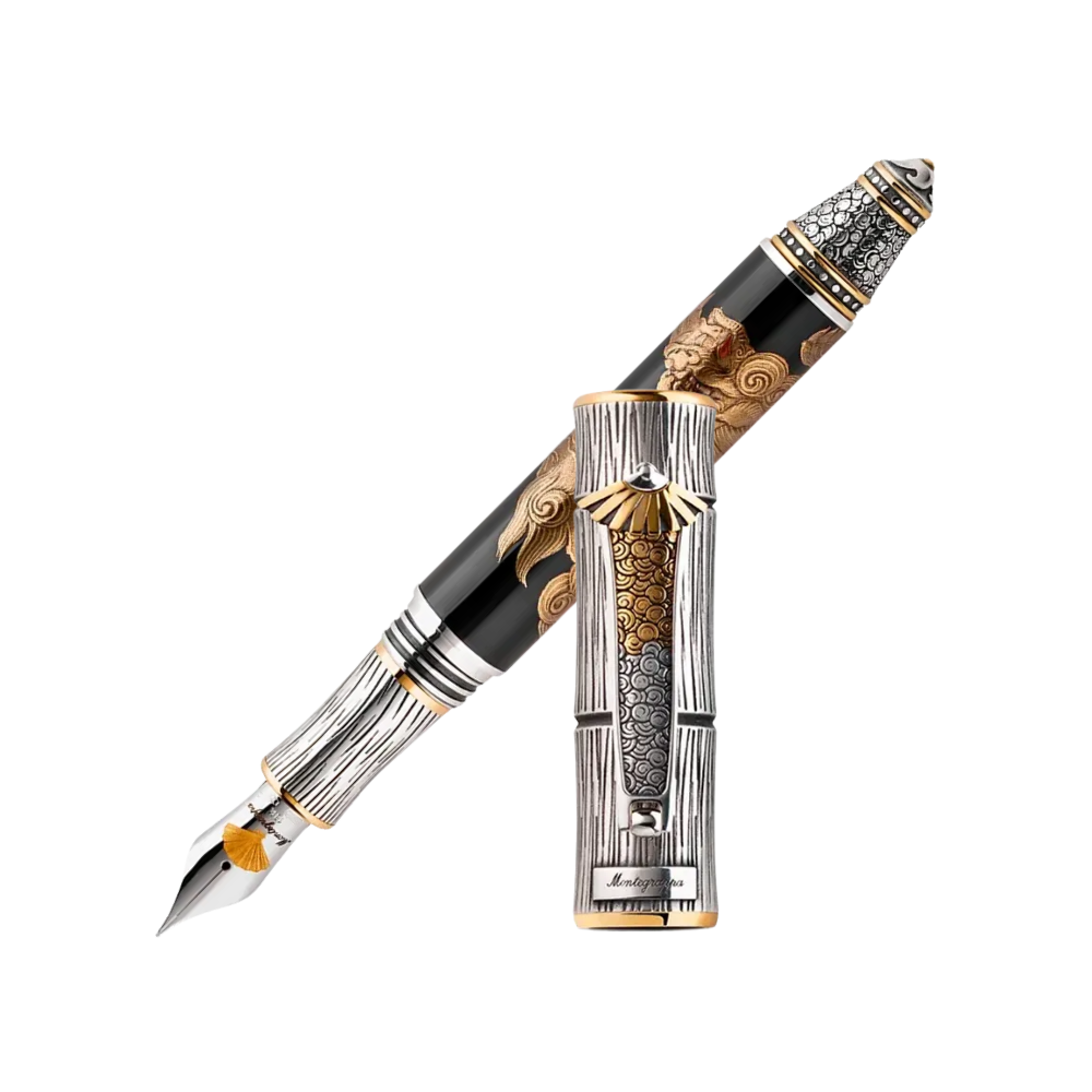 Montegrappa Füllfederhalter, handgefertigt mit Edelharz und Edelstahl, exklusives Design.