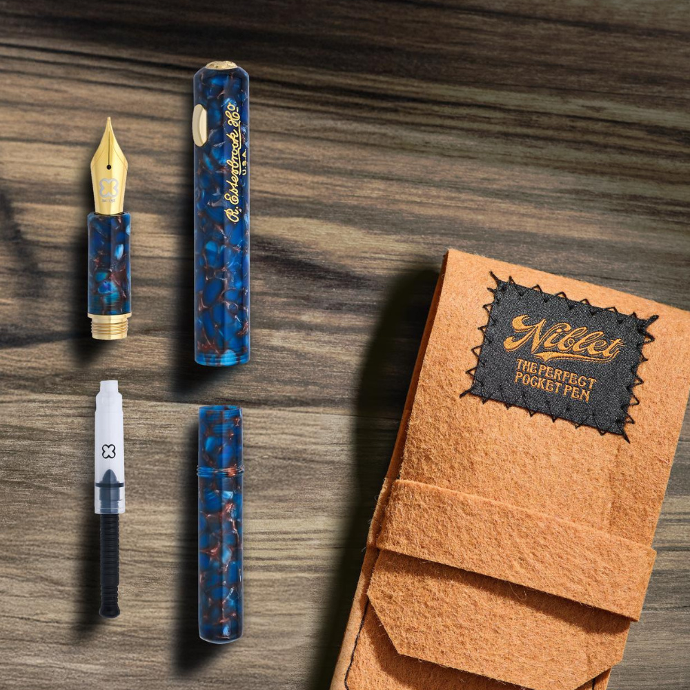 Esterbrook Niblet Nouveau Bleu Gold Trim Füllhalter