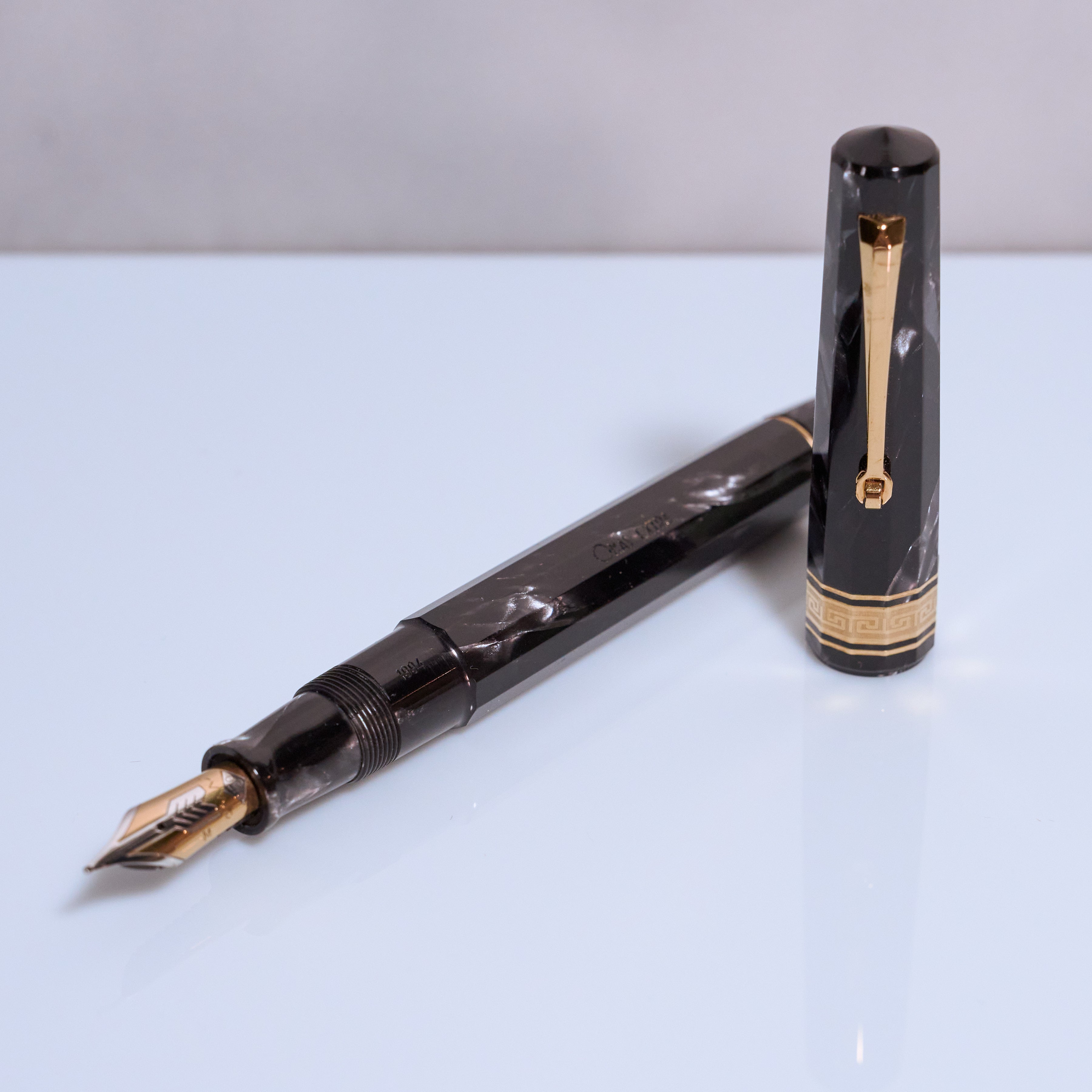 Omas Paragon – Grey Celluloid Füllhalter Pre-Owned