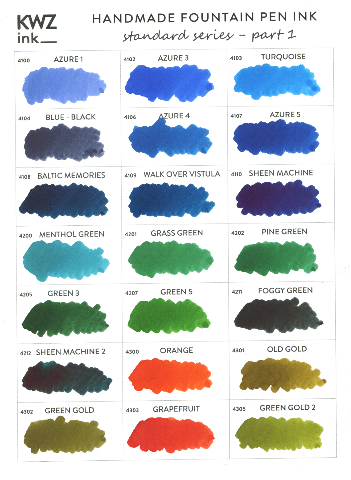 KWZ inks