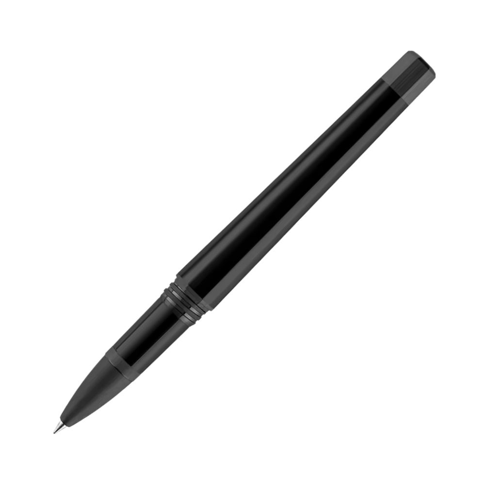 Montegrappa Otto Ultra-Black IP Rollerball Pen close-up view